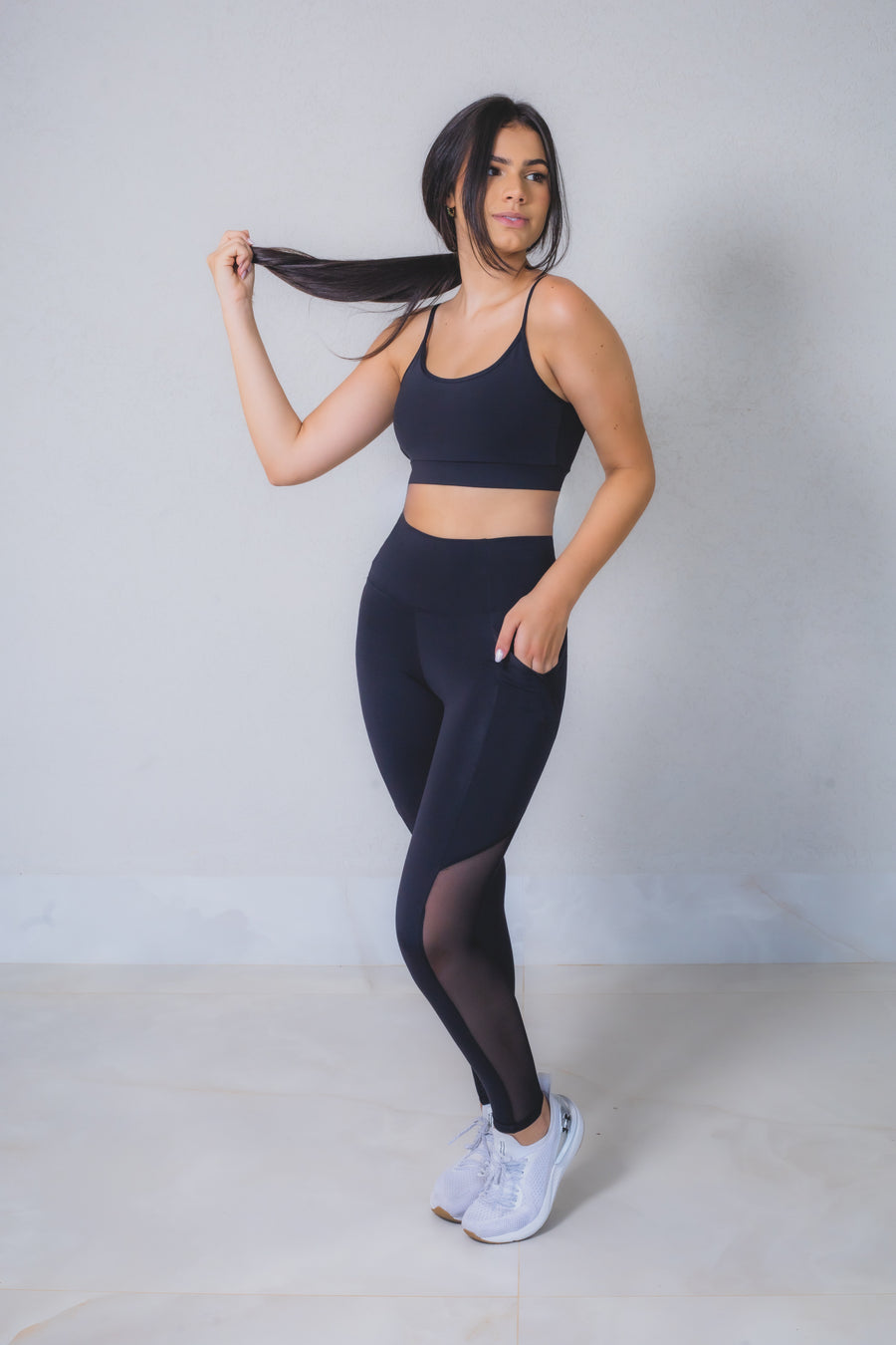 Legging Tulipa detalhe lateral em tule